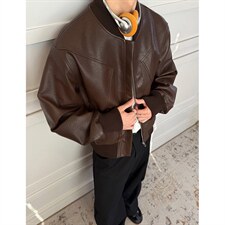 抖音得物高品质美式高街复古老钱风PU皮夹克外套男女短款机车皮衣，男装夹克，电商A486