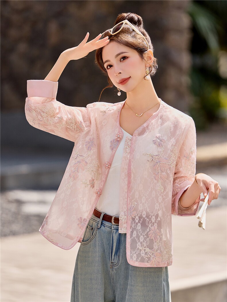 现货！！新中式短款外套女春秋2026新款高端减龄气质休闲时尚上衣,女装短外套,众宇琦