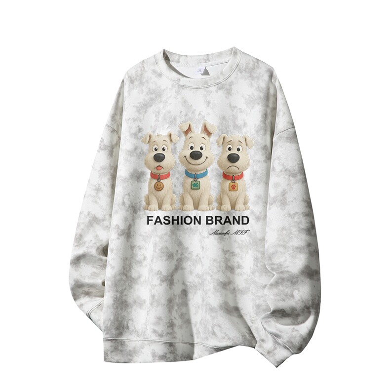 得物供货、重磅420克现货麂皮绒扎染卫衣HD019-1-LY25161ZR-P35，男装卫衣，电商019-1