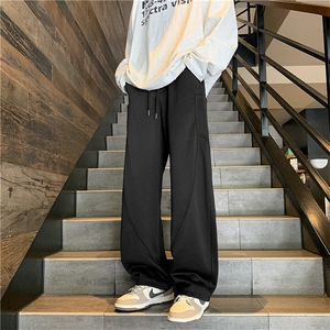 2024新款美式解构拼接弯刀卫裤宽松直筒休闲长裤男现货 K8197-P43图片
