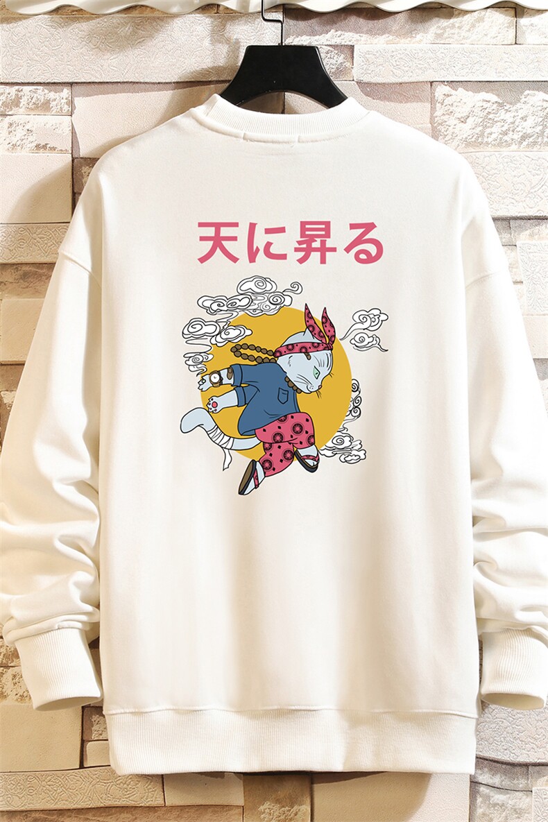 S6012-P28加绒款-P33秋季圆领卫衣男大码韩版宽松长袖外套砖墙,男装卫衣,电商A040A