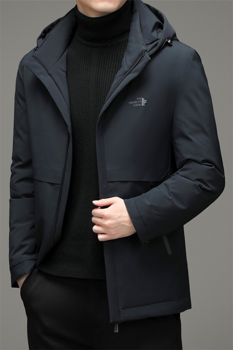2023冬季新款脱卸帽羽绒服休闲外套中年爸爸装上衣YYYR2110-P260图片