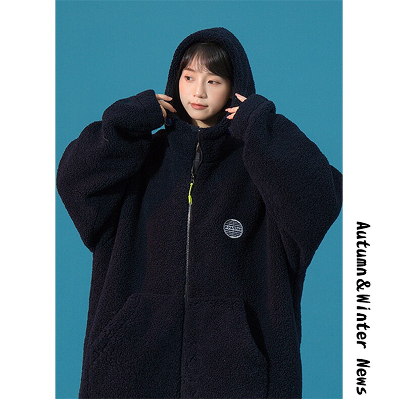 中性风羊羔绒外套女内里加绒加厚连帽棉服MY501P128控158,男装棉衣,星座517A-1