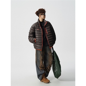 印花轻便90绒白鸭绒M-5XL大码：锦纶羽绒服男78187P228控328图片