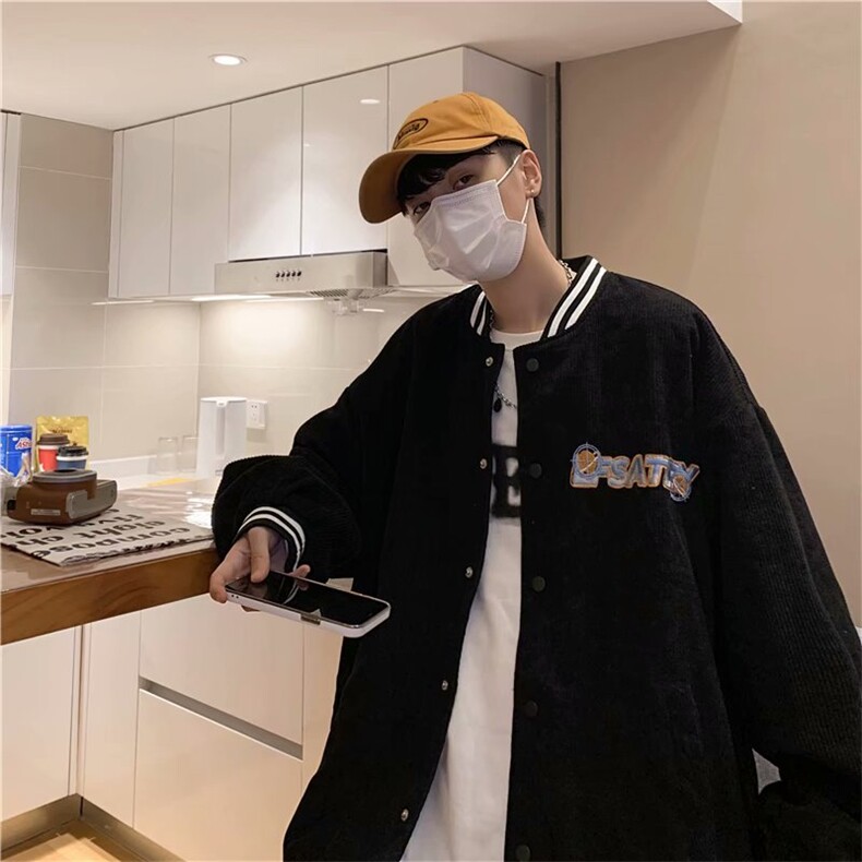 美式棒球服男秋季oversize日系ins潮牌夹克宽松运动外套JK841-P50,男装夹克,星座1008
