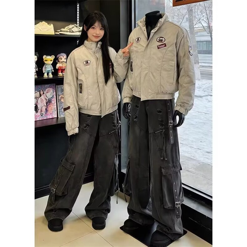 2026春秋美式复古徽章刺绣潮牌夹克小众设计感男女时尚外套上衣潮,男装夹克,星座1210-1