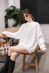 现货空气立体木耳边秋季新款卫衣，女装卫衣/绒衫，mumu.story