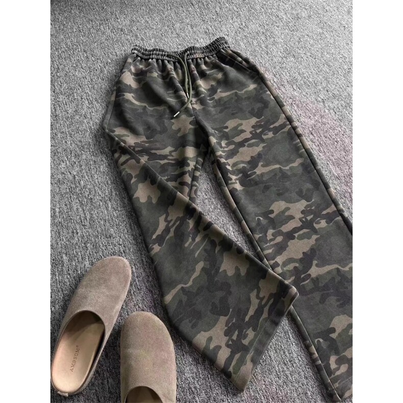 现货~两色 自制高品质 直筒迷彩裤休闲运动卫裤 KZ9873 特P48图片