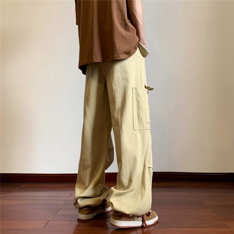 日系工装裤男高街潮牌秋季ins欧美嘻哈运动休闲裤机能风裤子,男装休闲裤,星座716-3