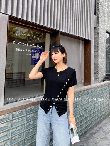 2021夏装新款欧版T恤，女装T恤，Lime meca 俪米