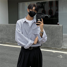 现货高品质格子宽松长袖衬衫潮CS161P50，男装衬衫，星座1504（原917）