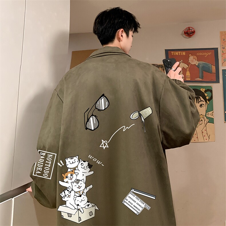 麂皮绒夹克男大码立领褂子外套JK85115-P68加绒款-P78,男装夹克,电商A040