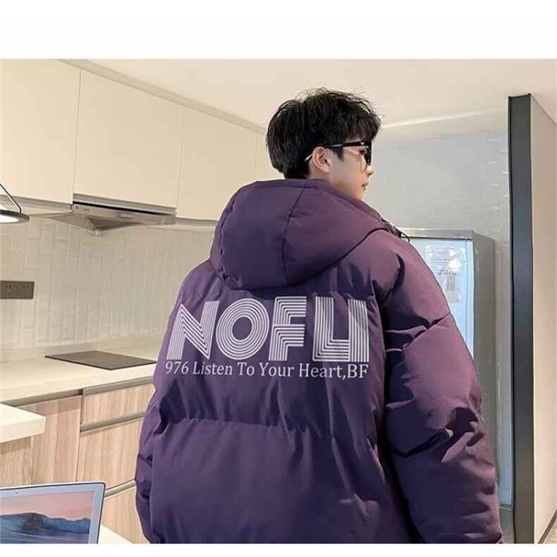 网图连帽棉衣男2025新款冬季加厚潮牌宽松羽绒棉服外套,男装棉衣,星座410-7