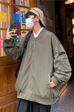 新款飞行夹克男美式复古棒球服外套高街潮牌CYJK9271P-75控价109，男装夹克，电商A128