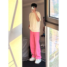 24年春夏季水洗高街vibe直筒宽松阔腿五色牛仔裤NZ2310-P55控78，男装牛仔裤，星座1002-1
