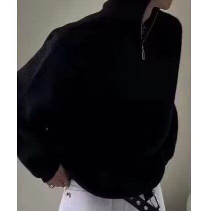 韩chic秋冬简约纯色保暖高领毛衣宽松软糯长袖打底针织衫上衣女,男装Polo衫,星座1210-1