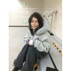 1506-1/W78861/P99大毛领连帽棉服男女冬季美式拼接毛呢外套，男装棉衣，星座1506-1