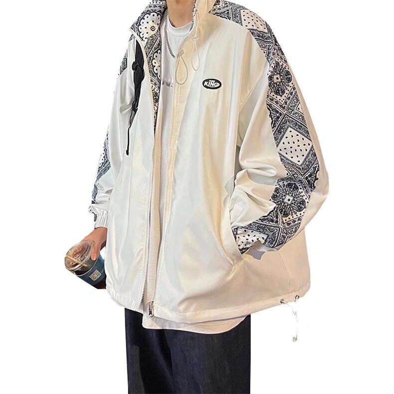 夹克拉链门襟潮流潮休闲慵懒立领宽松青春流行秋季长袖男新款外穿,男装夹克,星座1210-1