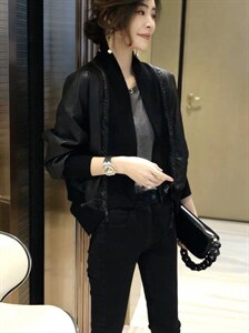 2022秋季新款欧货潮流高级感显瘦时尚百搭短款外套,其它,L·H·X