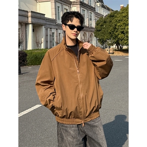 2026春款拼接夹克男抖音得物品质立领美式插肩袖飞行外套6164-P32图片