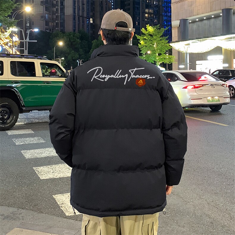 2024冬季新款港风外景大码字母印花棉衣M-5XHM24753-6-特P55,男装棉衣,电商A022