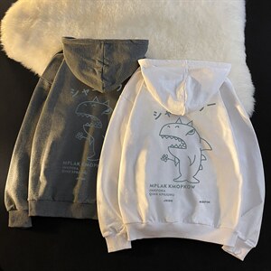 WY2092-P35加绒款-P40纯棉连帽卫衣男大码运动帽衫宽松薄外套男,男装卫衣,电商A040