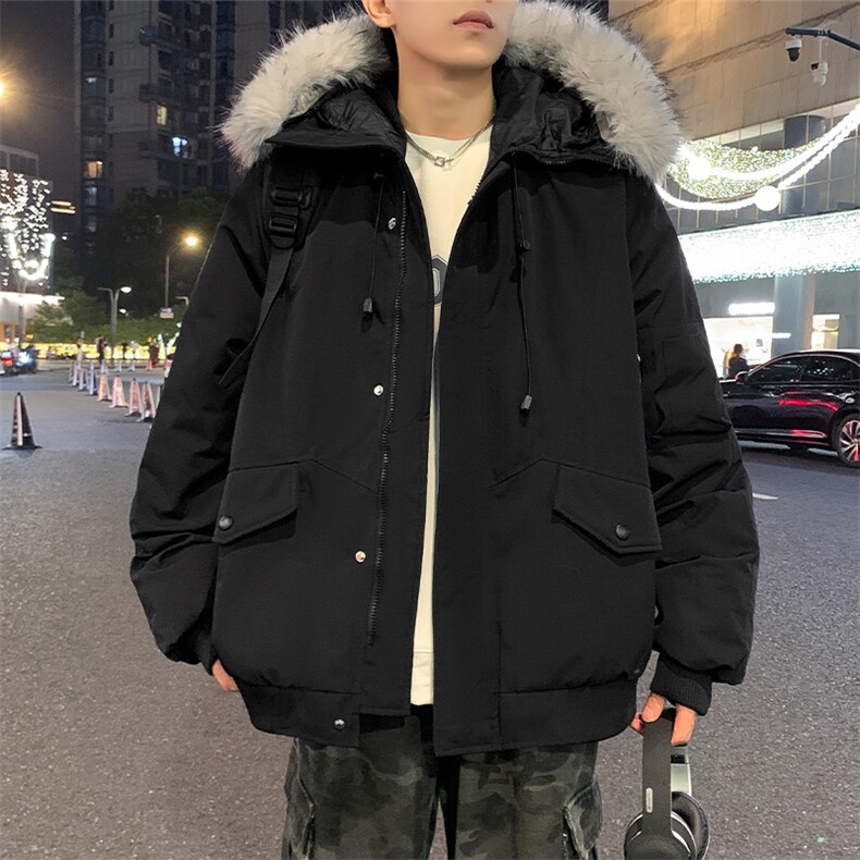 美式毛领派克棉服男冬季加厚工装棉衣情侣外套M060-P110迷彩P115,男装棉衣,星座308B-2