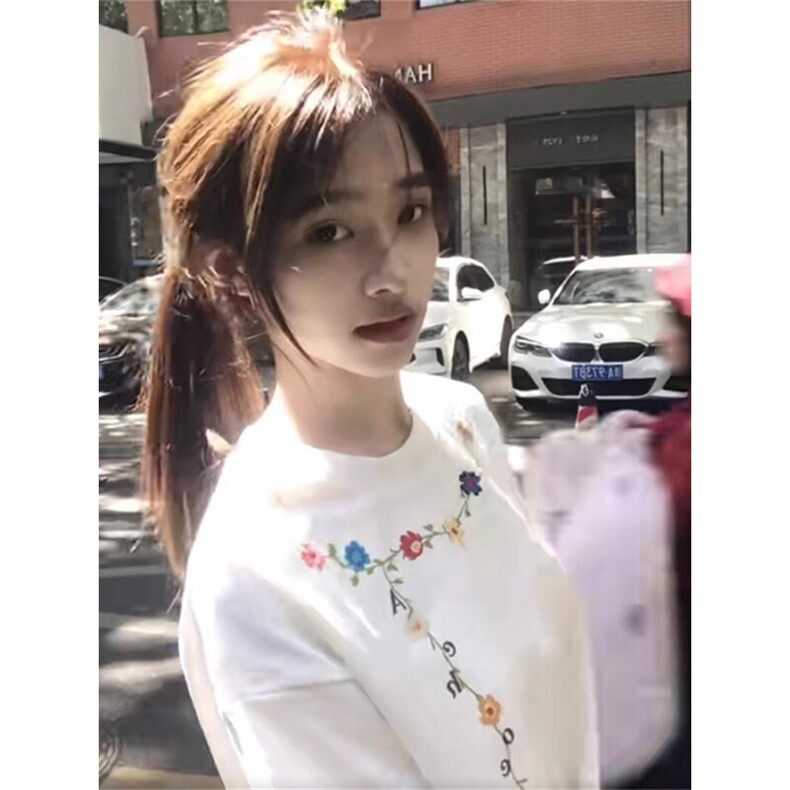 万针全刺绣工艺抖音得物高品质260克重磅纯棉双纱美式高街短袖T恤,男装T恤,电商A486