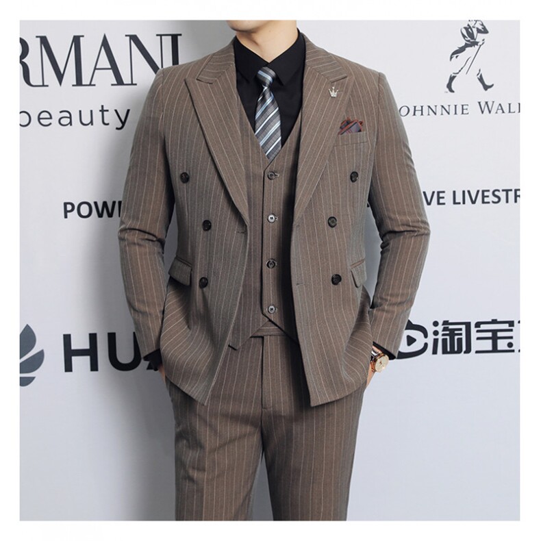 2025新款男士休闲西服潮款双排扣2202-P235,男装西服,星座311B