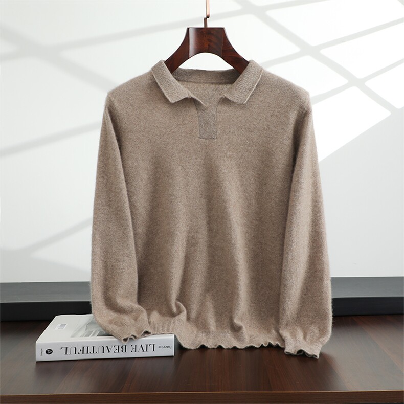 男款秋冬保暖衫35%海鸥领男装，男装羊绒套衫，飞邦羊绒
