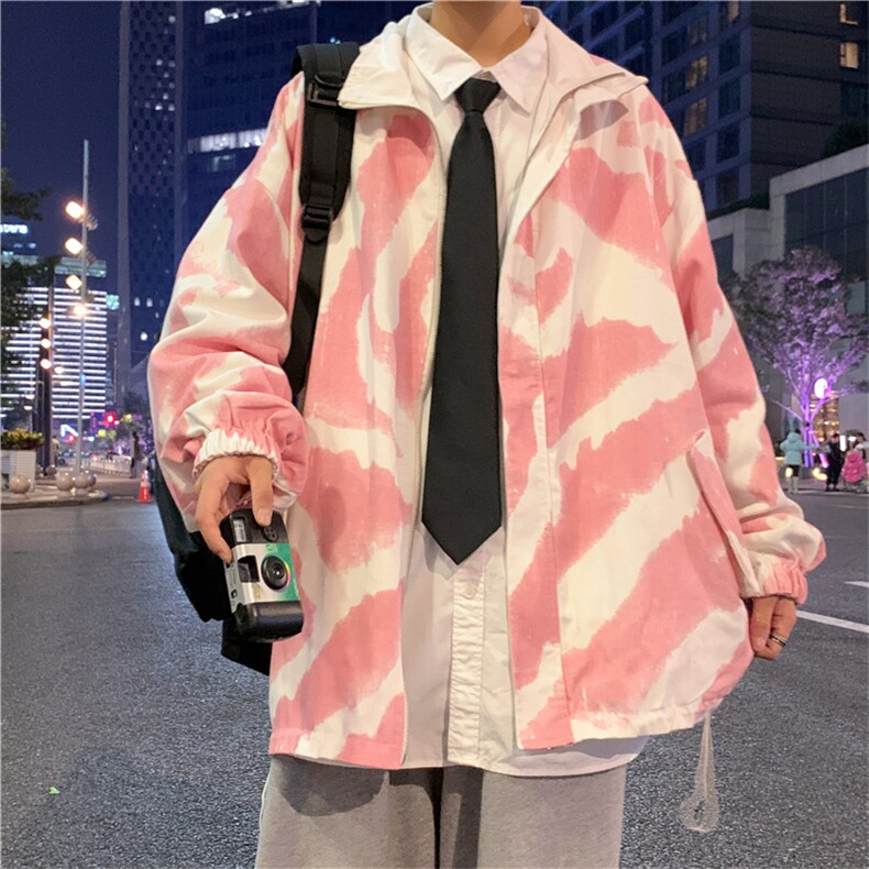 双面穿ins潮流外套男秋季hiphop高街上衣宽松美式工装W1539-P58,男装夹克,星座512-4