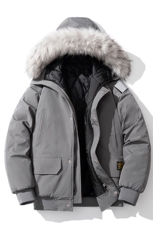 1白底连帽可脱卸毛领工装大码M-5XL潮流棉衣男MY77917P138控198，男装棉衣，星座226-2