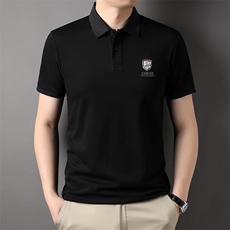 POLO衫男士短袖t恤夏季刺绣翻领薄款半袖中年爸爸装商务休闲上衣，男装T恤，电商B212（原钱塘6029）