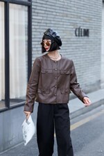 现货小香皮衣，女装皮衣，C&B