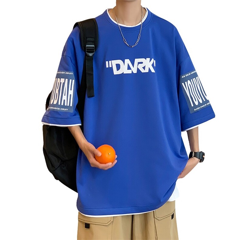 夏季薄款大码青少年短袖胖子加肥加大圆领宽松休闲T恤加大上衣,男装T恤,星座1210-1