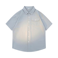 光板得物\唯品\抖音二开夏季纯色百搭短袖衬衣衬衫S23特批P30，男装T恤，电商A247B