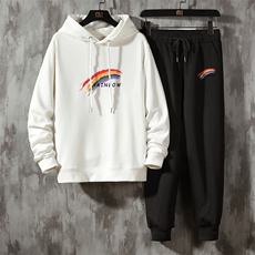 TL8064-P80连帽卫衣套装男运动套装两件套长袖运动服，男装休闲套装，电商A040A