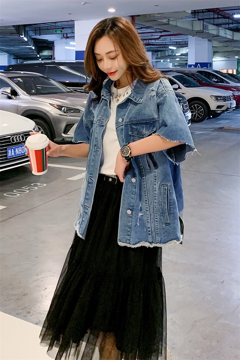 2021年春季时尚潮流舒适简约个性纯色牛仔外套,女装牛仔外套,钱塘布衣