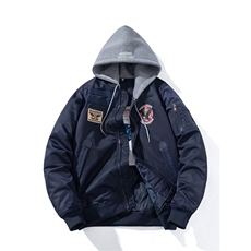 现货三色秋冬季潮牌夹克棉衣棒球服欧美街头飞行员外套情侣装，男装棉衣，电商A105