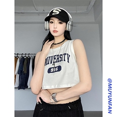 B225-T9216-P29-X39美式吊带小背心女夏季打底内搭无袖上衣T恤，男装背心/马甲，电商B225