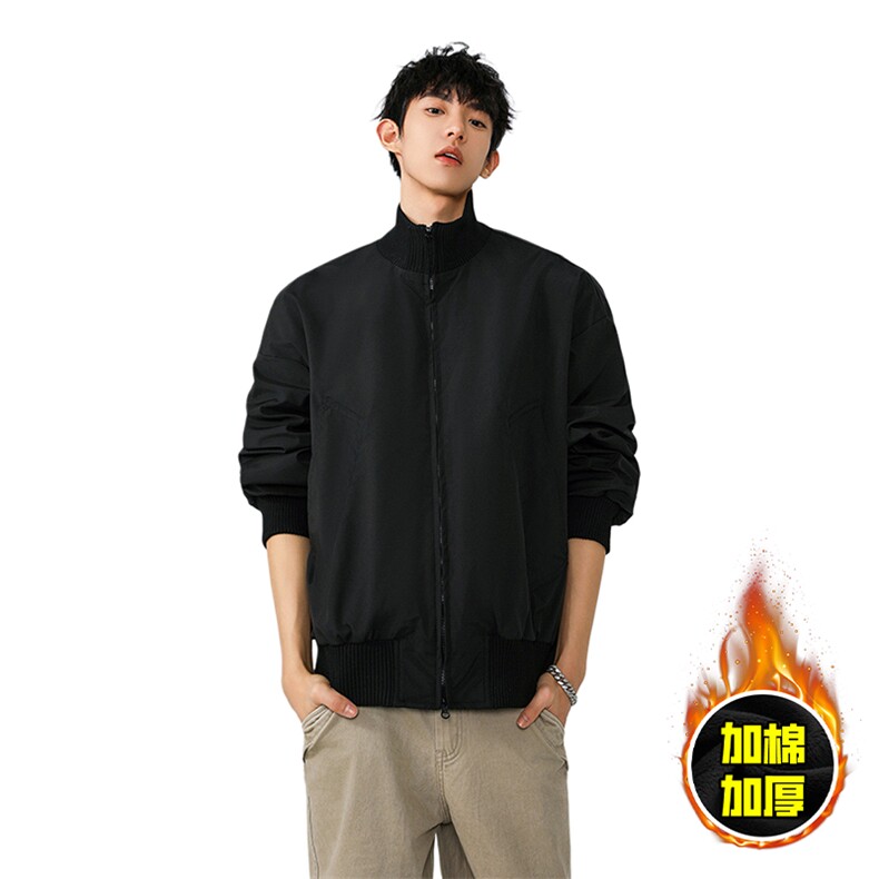 棉衣5W件现货冬季美拉德立领飞行夹克廓形高街棒球服加棉加厚外套，男装夹克，电商A486