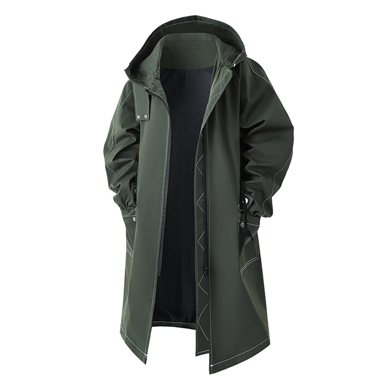 大货风衣男中长款大衣加绒加厚棉衣F262薄P115加绒P135款3DB，男装风衣，星座401