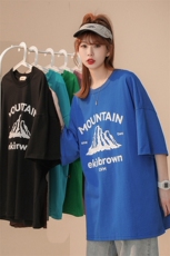 1中性风特殊工艺印花休闲情侣T恤女潮短袖T恤男DT7655P25控38，男装T恤，星座226-2