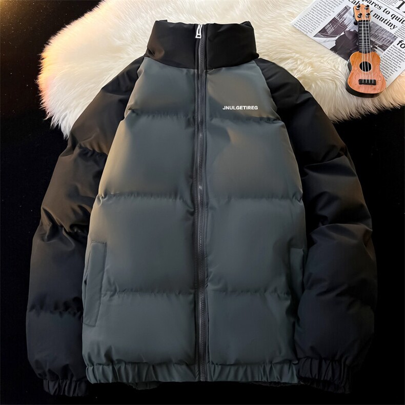 现货抖音得物可供视频三防加厚羽绒拼接棉衣外套面包棉服86630,男装棉衣,电商A486