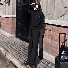 （）美式复古高街立领开衫毛衣男ins宽松针织衫1510-P60，男装针织衫/毛衣，星座910-5