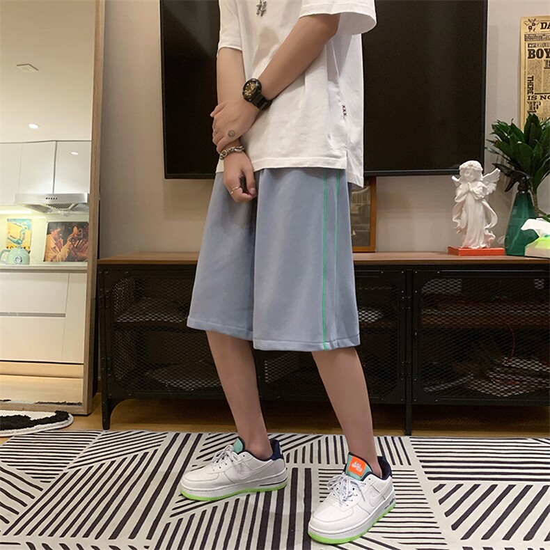 现货DM30-P30男装夏款直筒宽松休闲运动短裤松紧腰五分裤,男装牛仔裤,电商D321-1