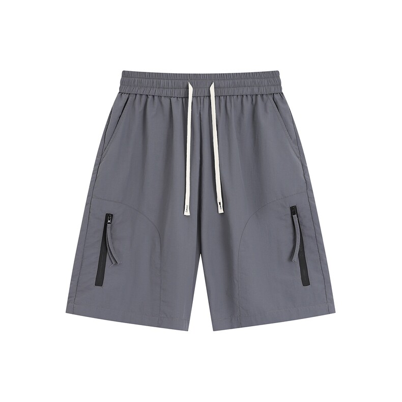 防水拉链拼接速干冰丝五分短裤DK031平铺锦纶(S-2XL)TP22,男装休闲裤,电商A088