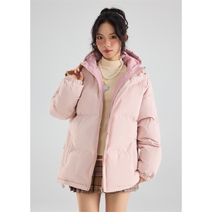 冬季clean撞色棉服中性加厚连帽短款棉衣 HZ8811-特P68不议价图片
