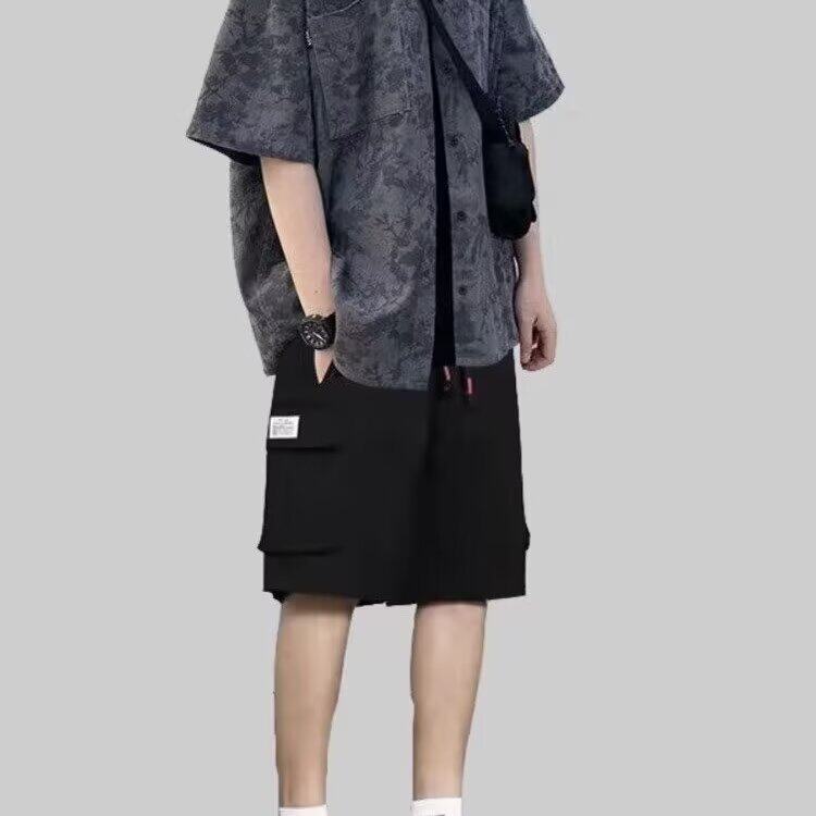 269-P26扎染衬衫男2025韩版潮流宽松ins夏季新款短袖,男装T恤,电商B323A