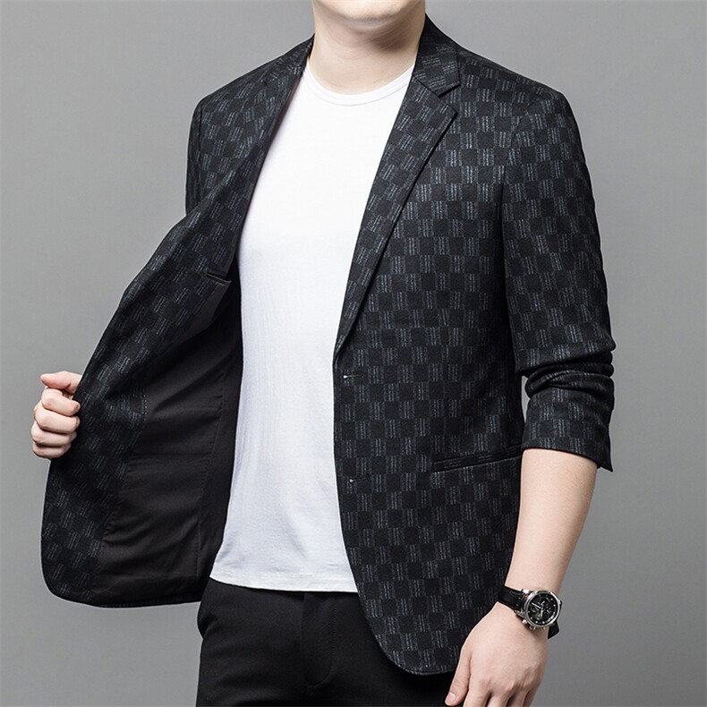 Y6623钱塘2020-2时尚休闲简约百搭中青年男士秋季西服外套P145图片